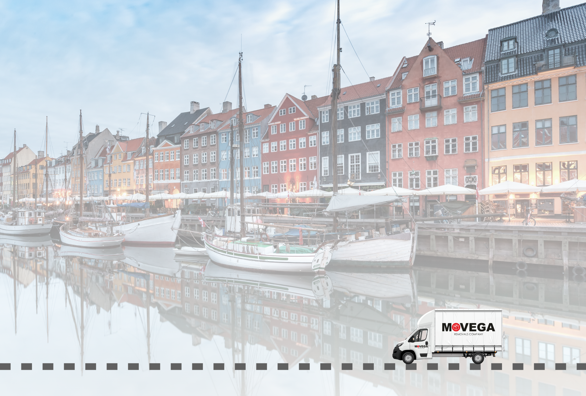 Buildings and river in Denmark