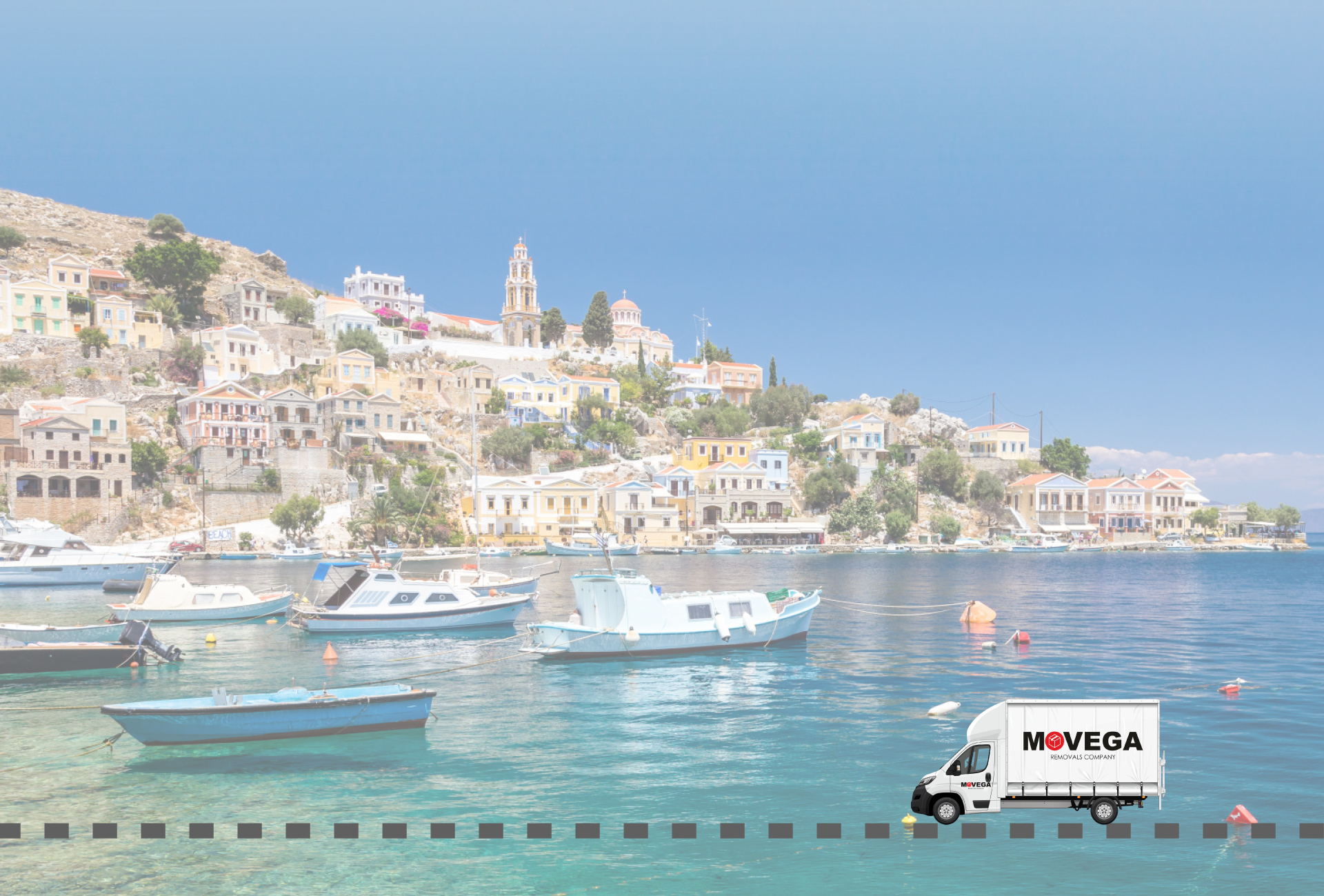 A beautiful view from the coast of Greece - architecture, sea, sky